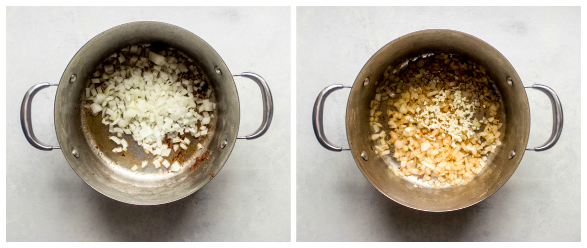 cooked onions in a pot