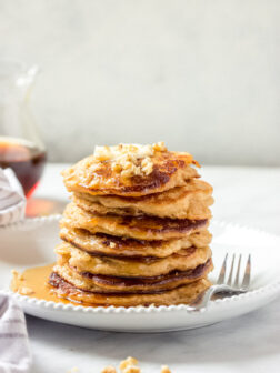 Healthy Apple Cinnamon Pancakes - Little Broken