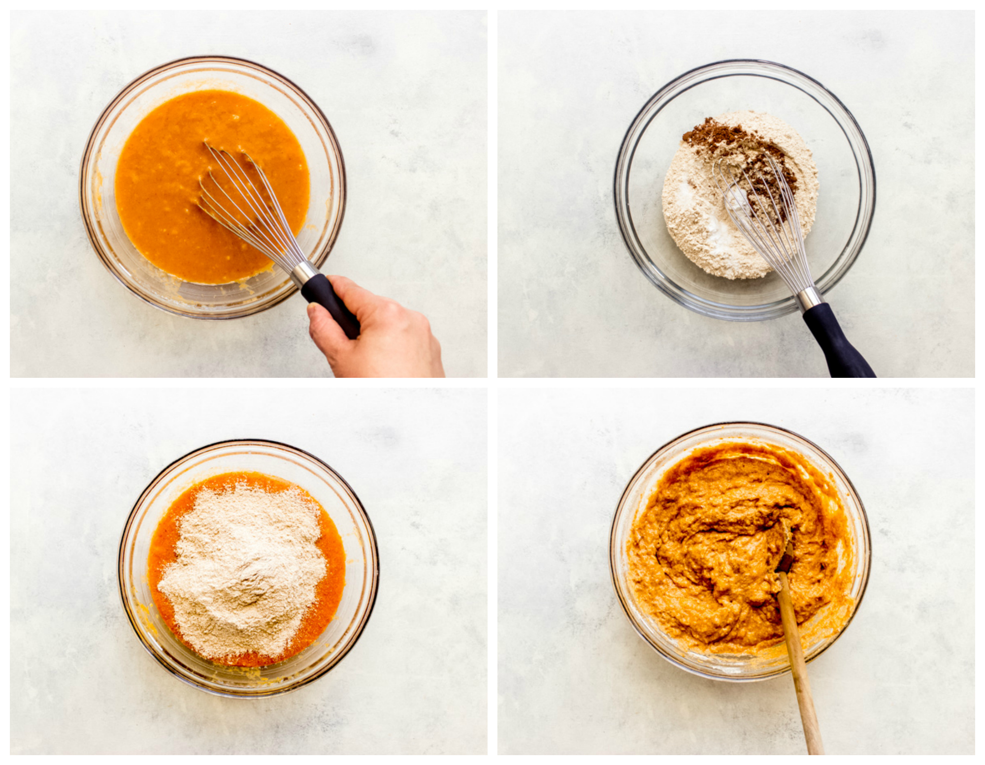 pumpkin muffin batter in bowl