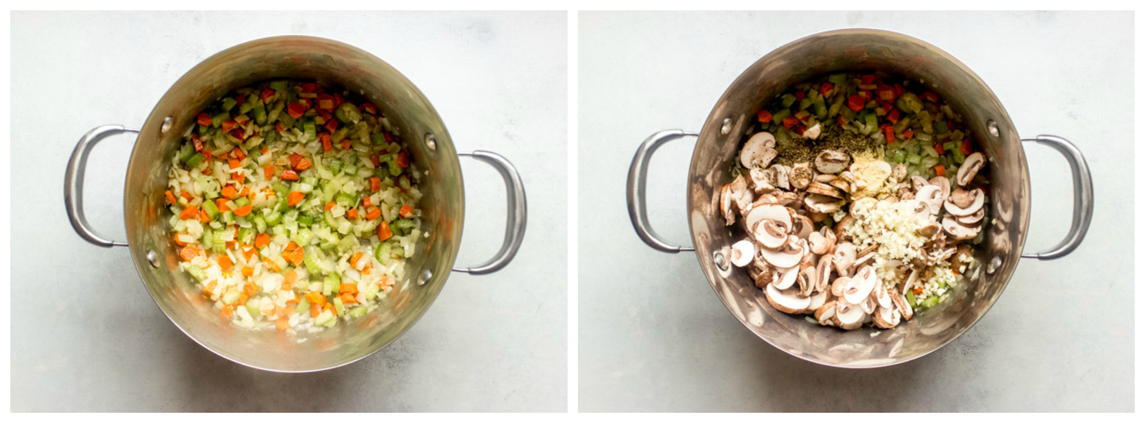 cooked vegetables in dutch oven