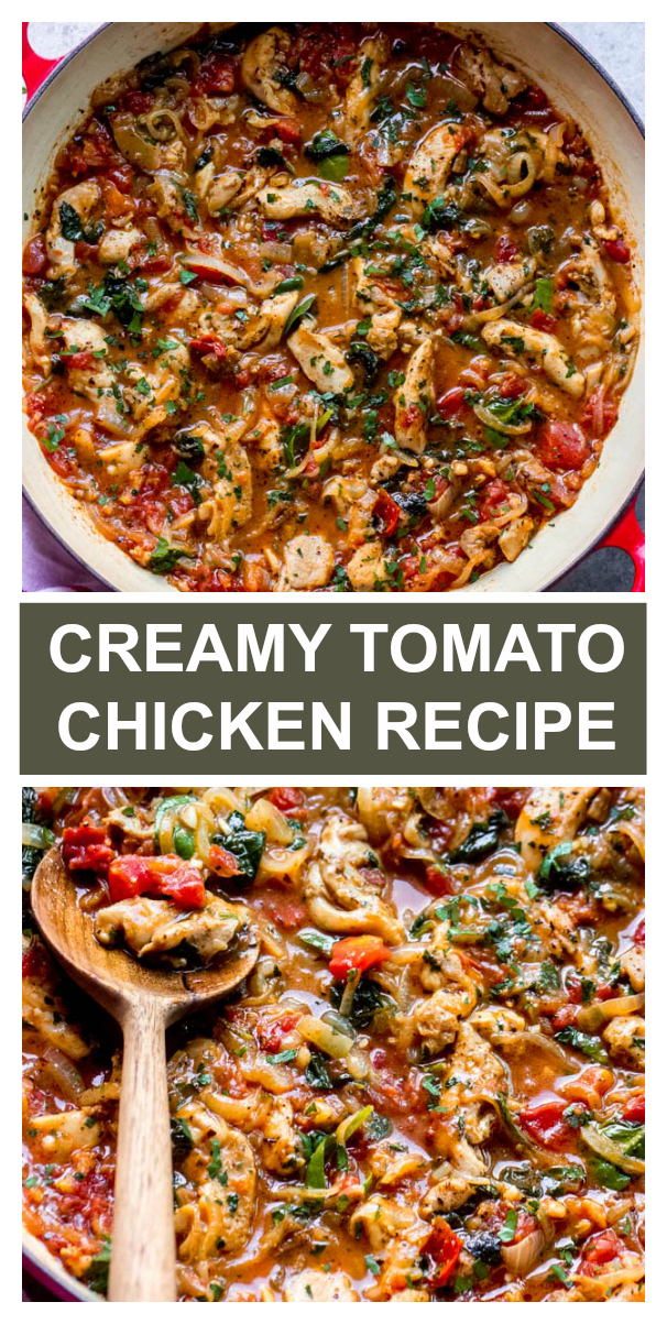 Creamy Tomato Chicken Recipe (No Cream) Little Broken