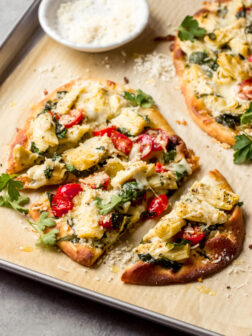 spinach artichoke flatbread