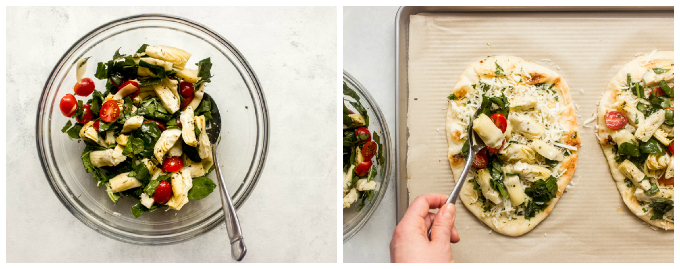 spinach artichoke mixture in a bowl