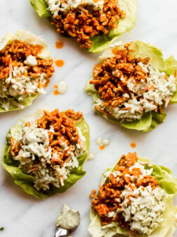 buffalo chicken lettuce wraps