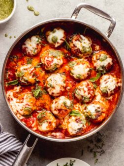 turkey pesto meatballs