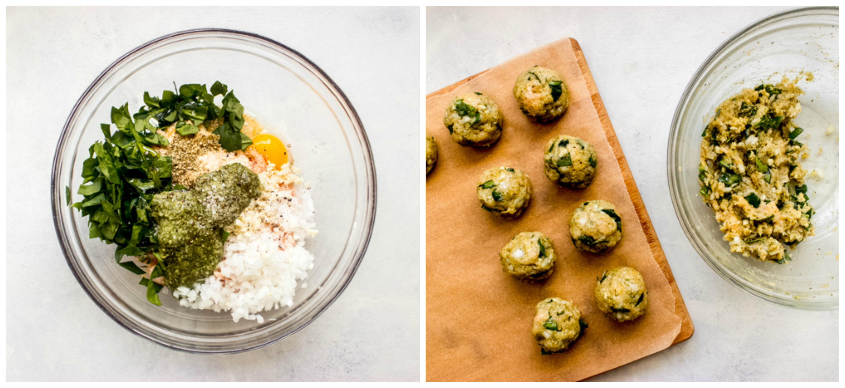 rolled up turkey meatballs on a plate