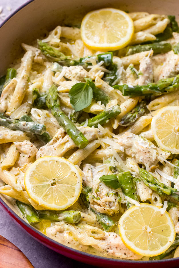 asparagus lemon chicken pasta