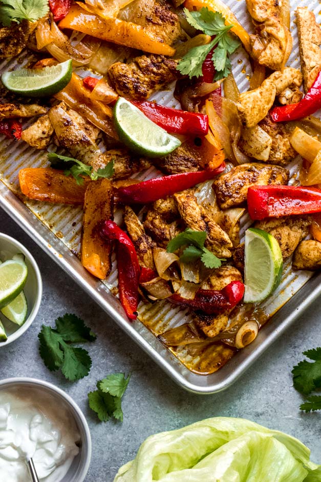 Baked Chicken Fajita Lettuce Wraps (Low Carb) Little Broken