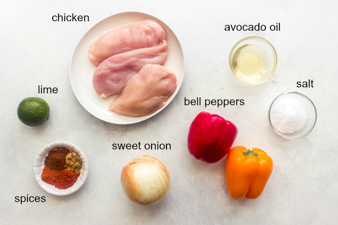 ingredients for fajita lettuce wraps
