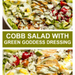 cobb salad with green goddess dressing