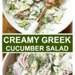 greek cucumber salad with marinated onions