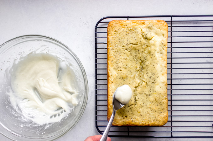 frosted lemon poppy seed loaf cake