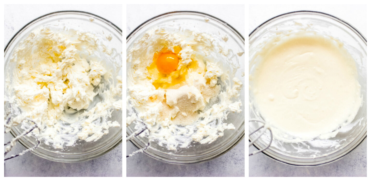 cream cheese batter in a bowl