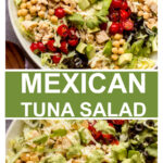 chopped mexican tuna salad with cilantro dressing