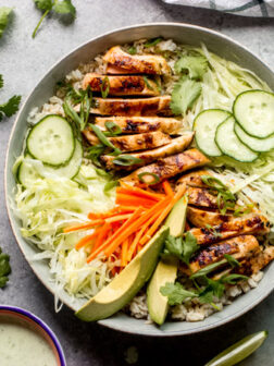 spring roll bowl with chicken recipe