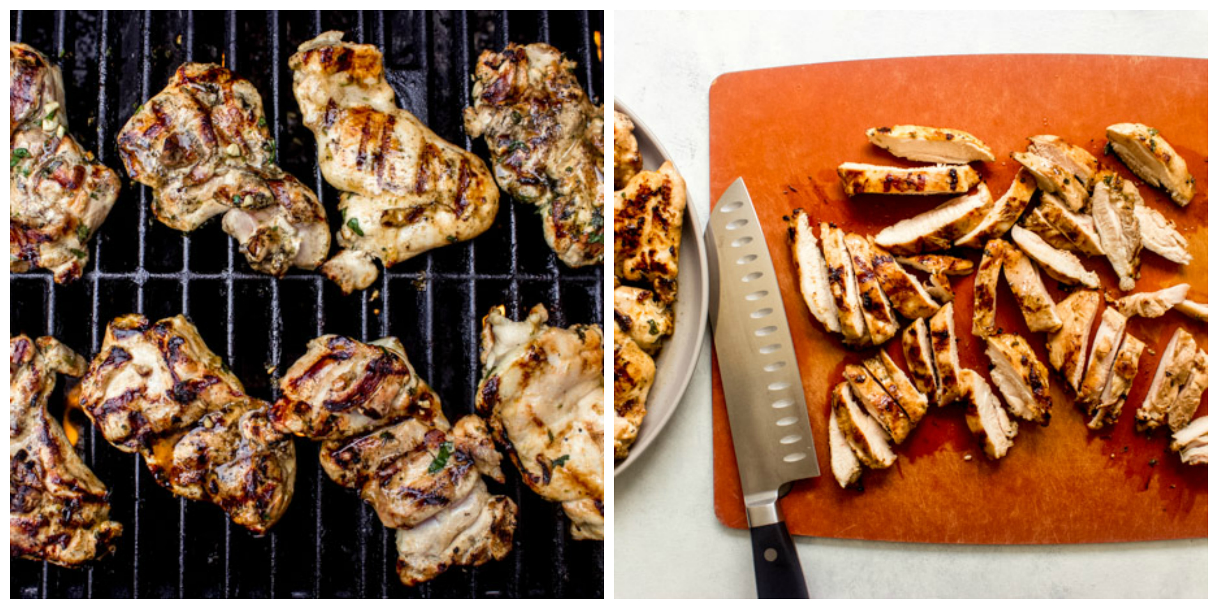 grilled chicken on a cutting board