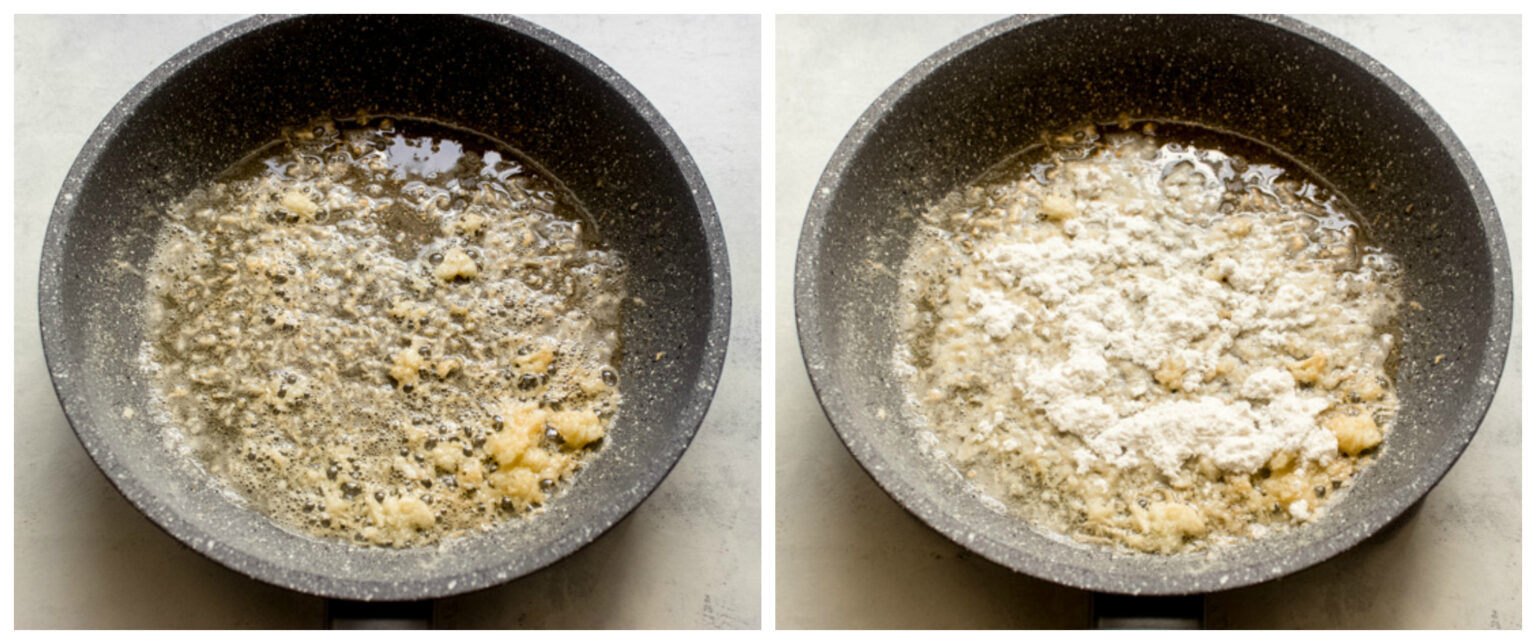 roux in a skillet