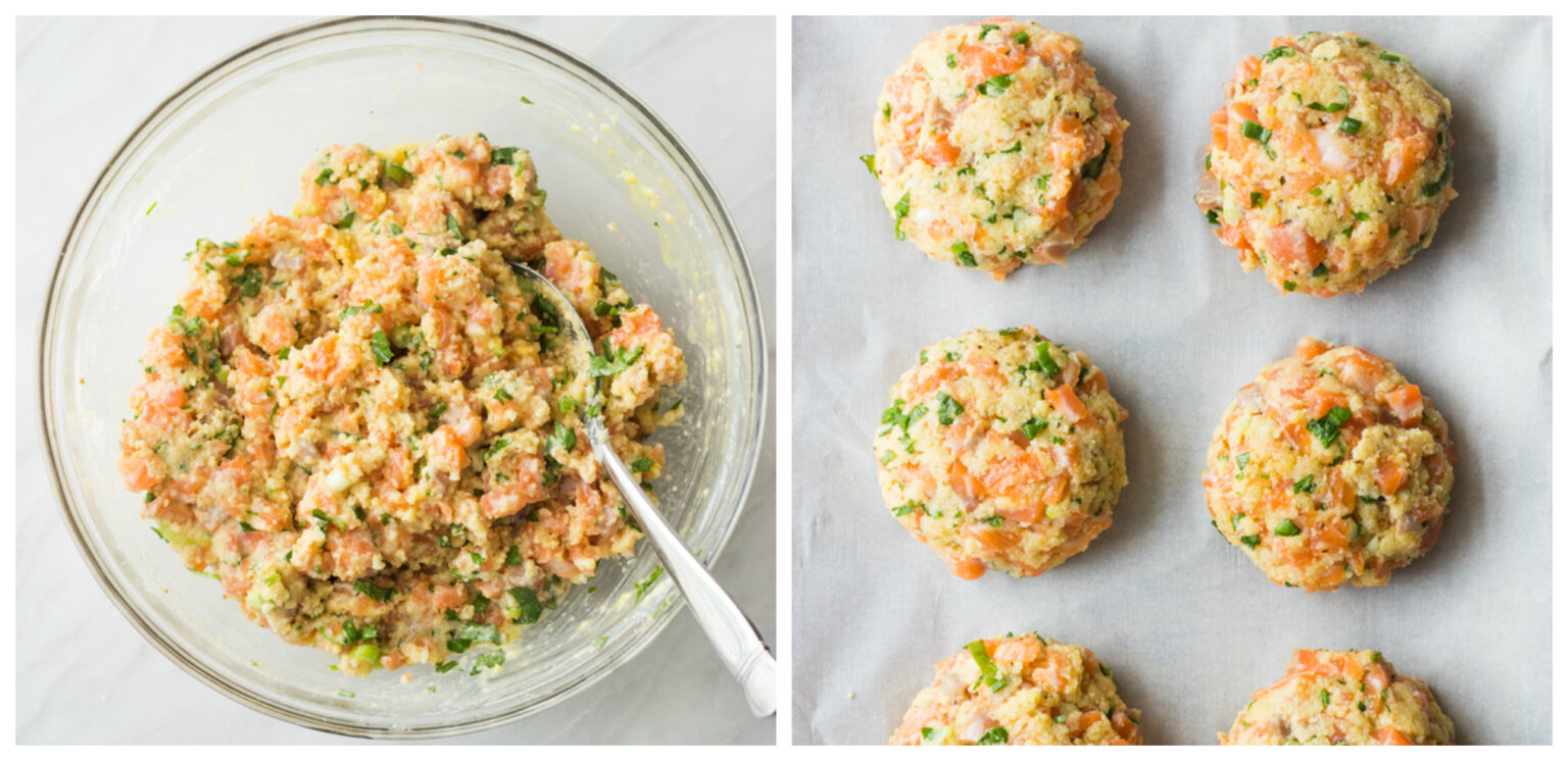 raw salmon patties