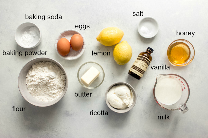 ingredients for ricotta pancakes