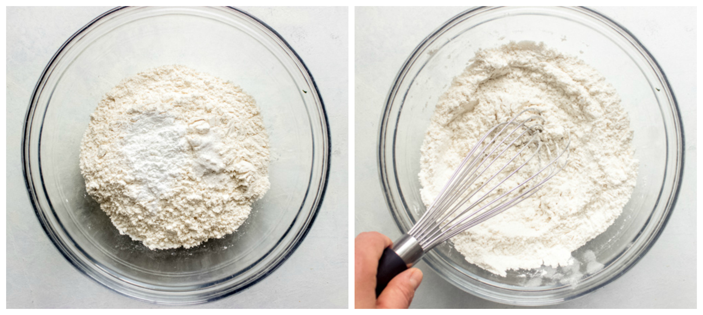 dry ingredients for lemon ricotta pancakes