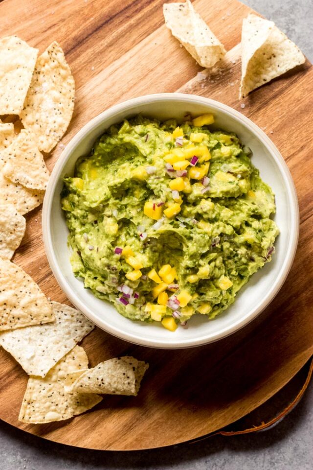 6-Ingredient Mango Guacamole - Little Broken