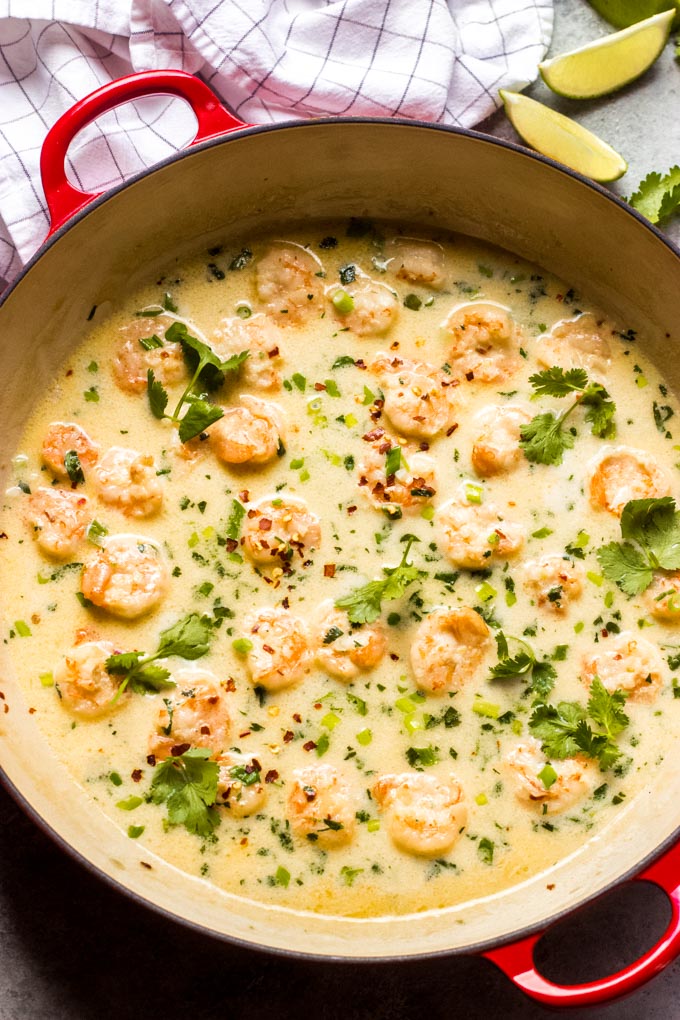 Creamy Coconut Shrimp With Chili Powder & Lime