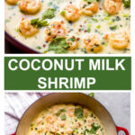 coconut milk shrimp recipe in a pan