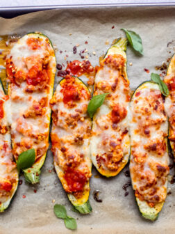 chicken stuffed zucchini boats recipe