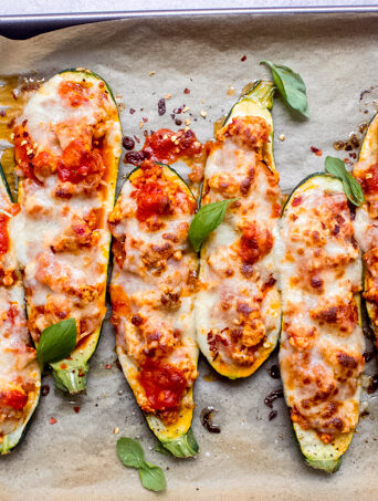 chicken stuffed zucchini boats recipe