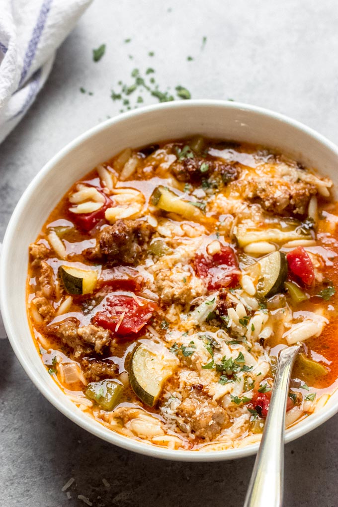 zucchini sausage soup recipe