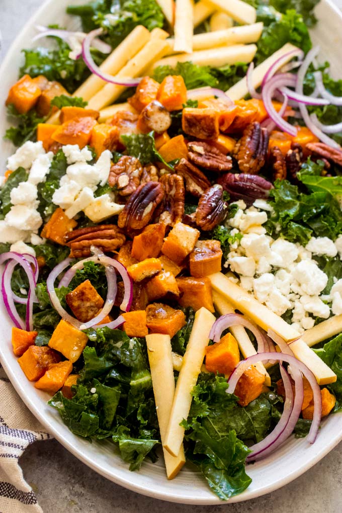 kale salad recipe with maple vinaigrette