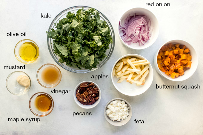 ingredients for kale salad