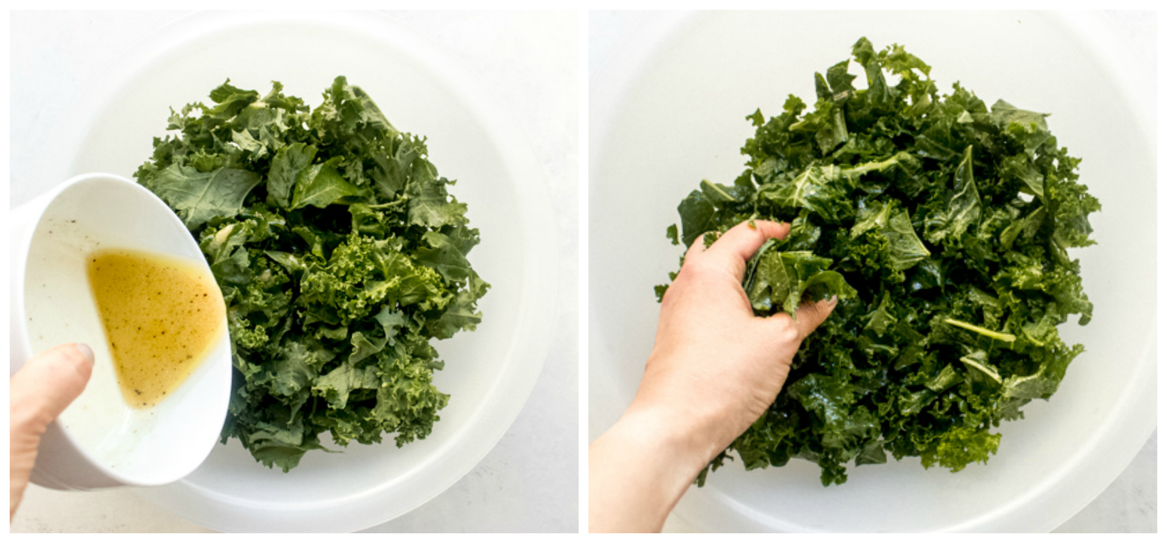 massaged kale in a bowl