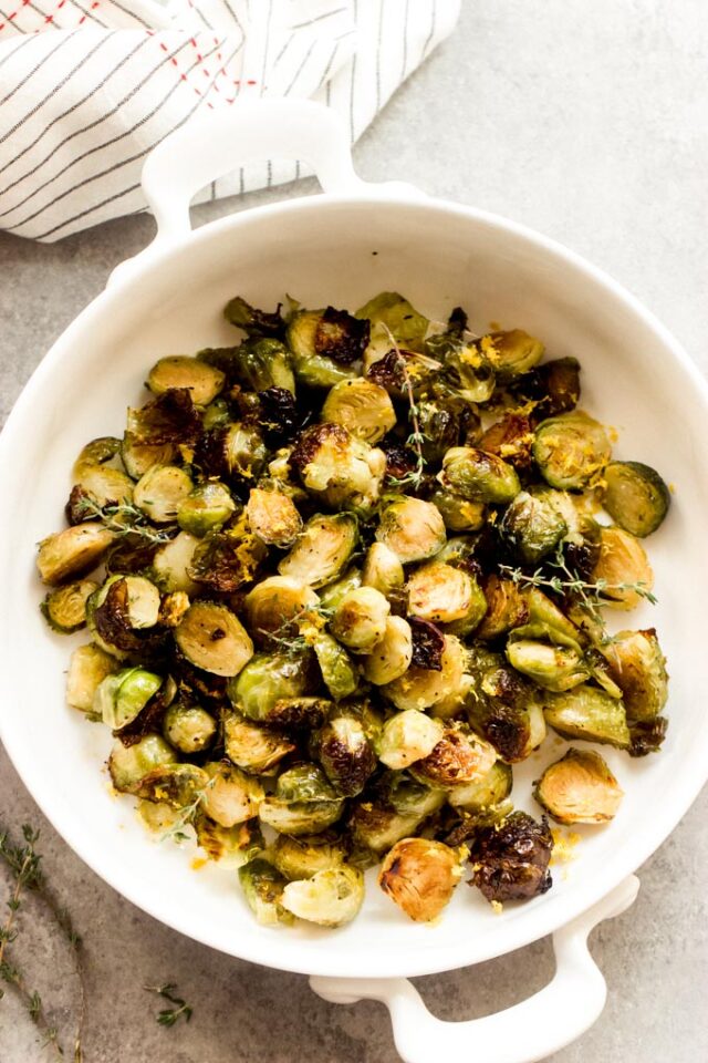 5Ingredient Maple Roasted Brussel Sprouts Little Broken