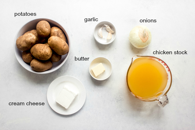 ingredients for potato soup.