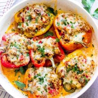 sausage and rice stuffed peppers