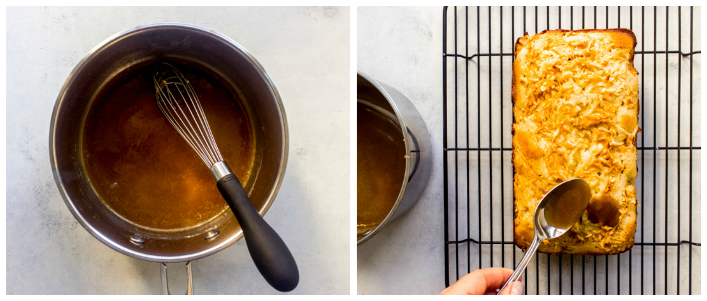 glazed cake on cooling rack