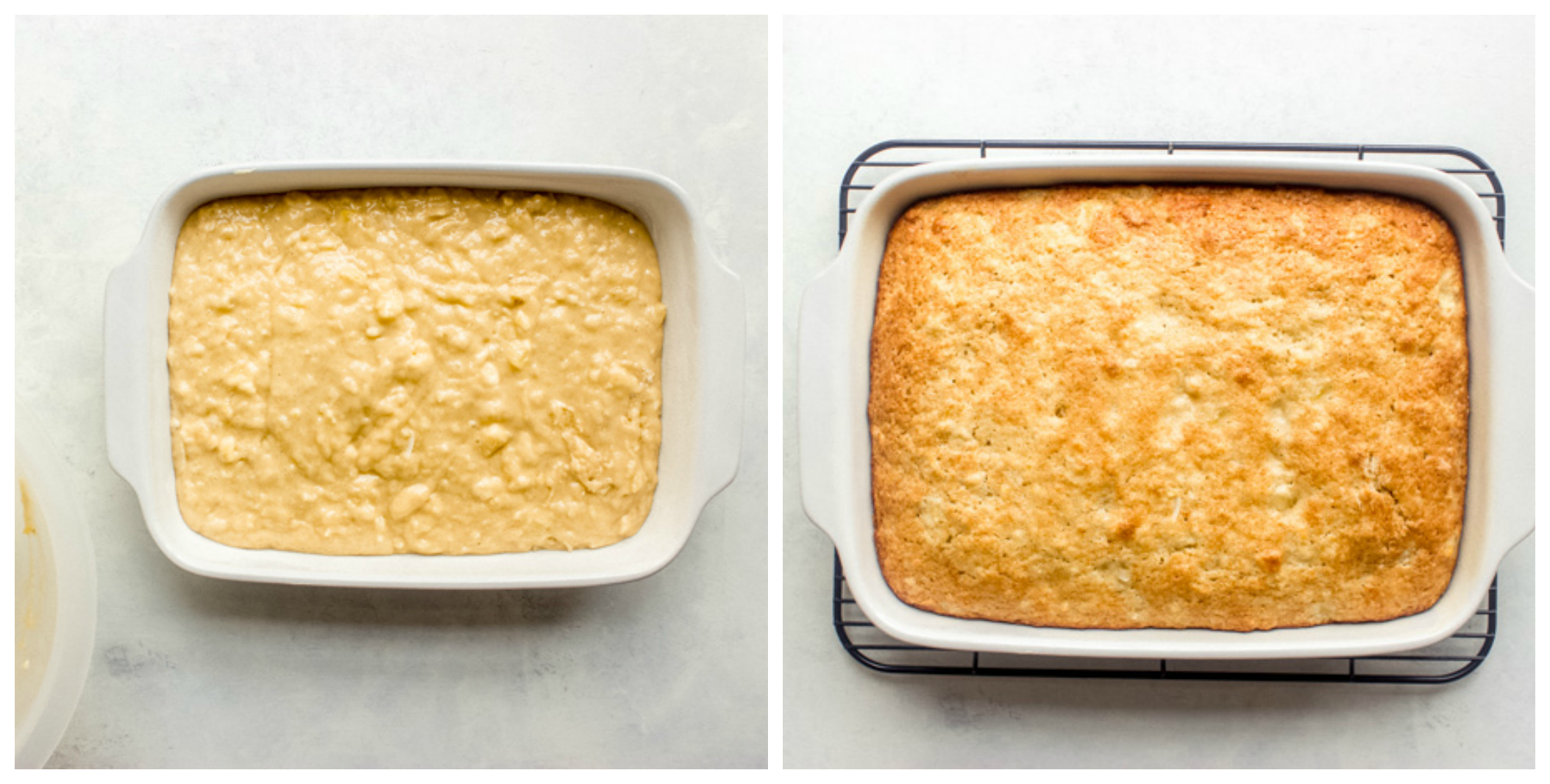 hummingbird cake in a sheet pan