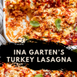 turkey lasagna in baking dish