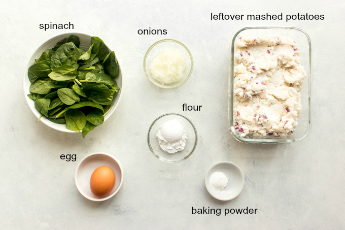 ingredients for potato cakes