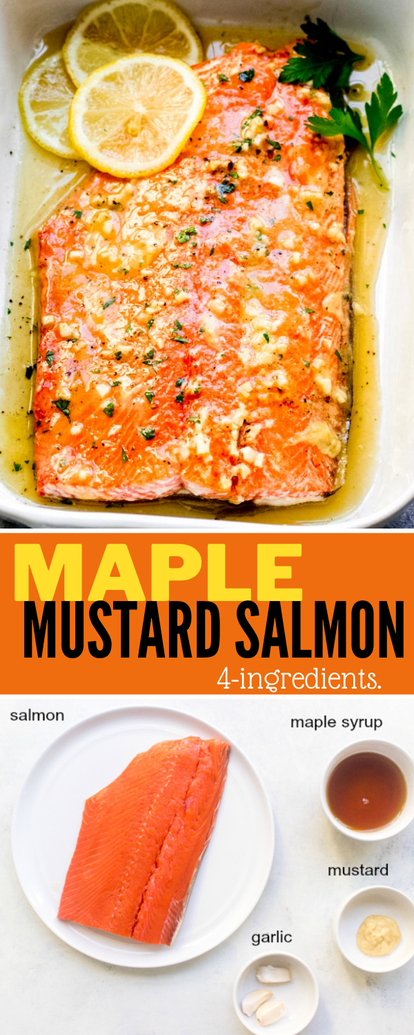 4-Ingredient Maple Mustard Salmon - Little Broken