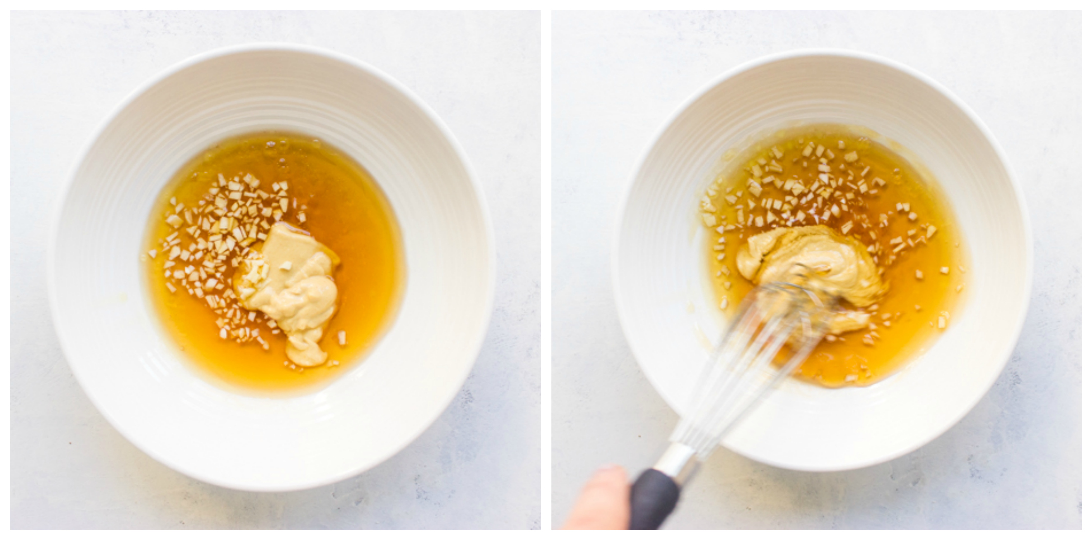 maple mustard sauce in a bowl.