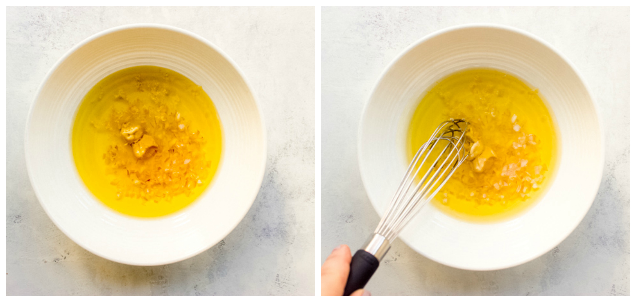 lemon vinaigrette in a bowl