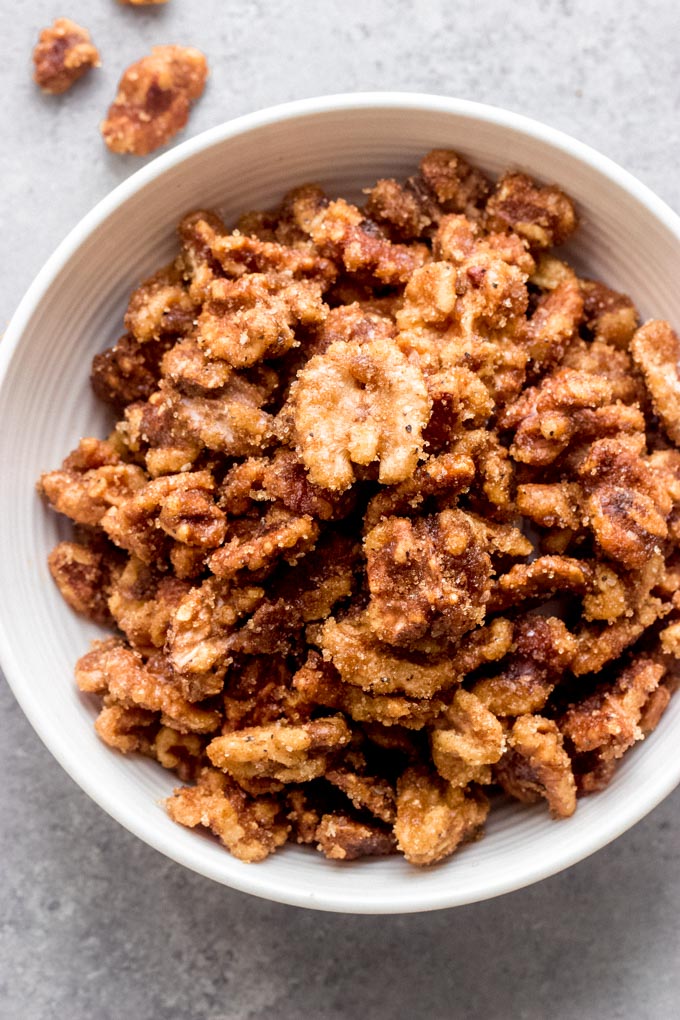 spicy candied walnuts