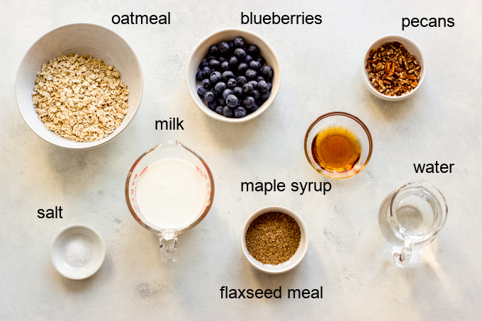 ingredients for flax oatmeal