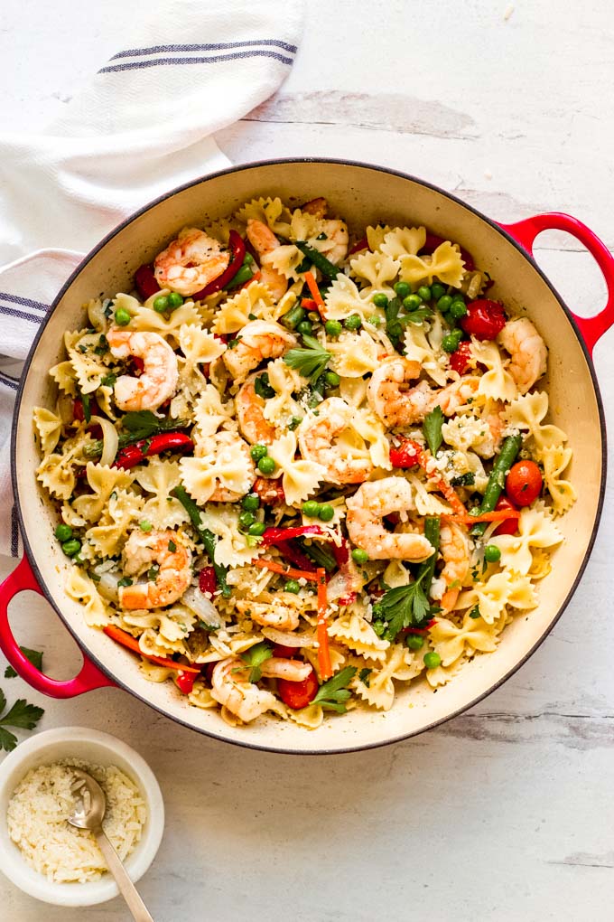 shrimp pasta primavera