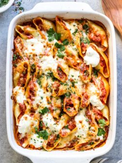 Sausage & Spinach Stuffed Shells