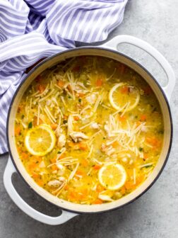 lemon chicken noodle soup