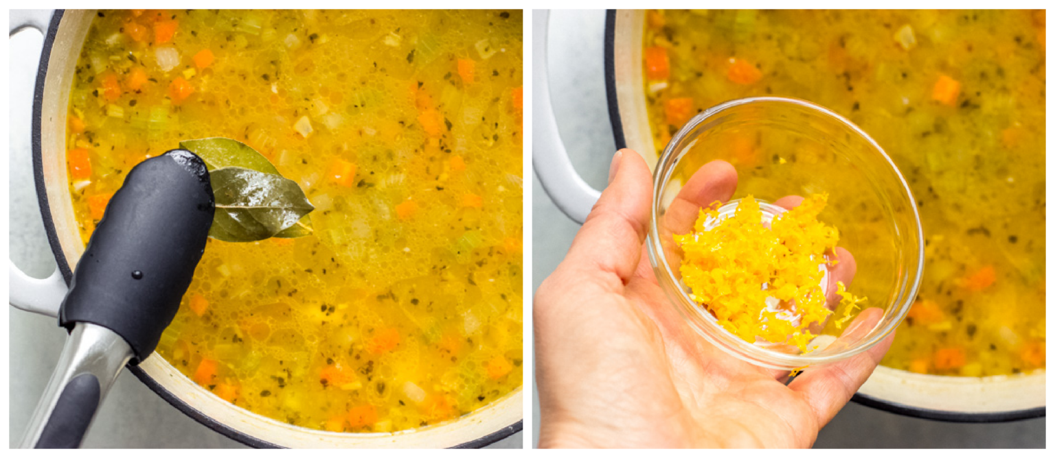 cooked soup in a soup pot