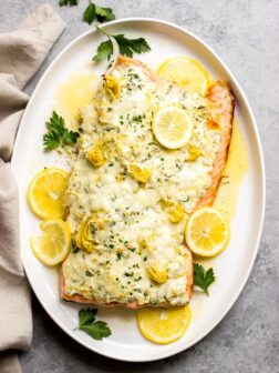 spinach artichoke salmon